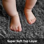 Ophanie 4Ft Gray Round Fluffy Area Rug