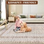 GarveeHome 2x6 Modern Bordered Non-Slip Runner Rug