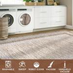 GarveeHome 2x6 Modern Bordered Non-Slip Runner Rug