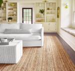 Reversible Hand Woven Jute Rug 6x9 Feet