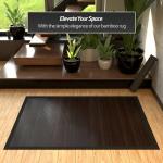 Mocha Red Lantern Bamboo Area Rug 4' x 6