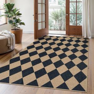 Lahome Checkered Jute 5x7 Area Rug