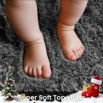 Soft Grey Oval Rug for Bedroom or Living Room