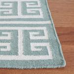 Blue/Ivory 8' x 10' Handmade Wool Area Rug