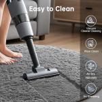 Ophanie 4Ft Gray Round Fluffy Area Rug