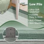 Large Machine Washable Geometric Area Rug - Green
