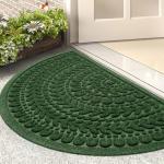 Half Circle Welcome Mat for Indoor/Outdoor Use