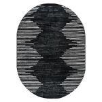 Bohemian Stripe Stain Resistant Oval Area Rug 5' x 7