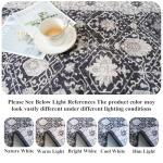 Vintage Black Washable Hallway Runner Rug 2x6