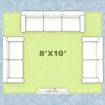 Washable Green 8x10 Area Rug for Living Room