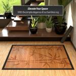 Red Lantern Bamboo Rug - Bamboo Tree - 4' x 6'