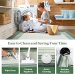 Large Machine Washable Geometric Area Rug - Green