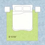 Washable Green 9x12 Living Room Area Rug