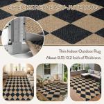 Lahome Checkered Jute 5x7 Area Rug
