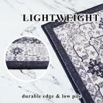 Vintage Black Washable Hallway Runner Rug 2x6