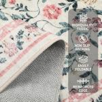 Pink Washable Floral Vintage Area Rug 8x10