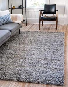 Cloud Gray Shag Area Rug 5' 1" x 8