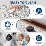 Pink Washable Floral Vintage Area Rug 8x10