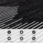 Bohemian Stripe Stain Resistant Oval Area Rug 5' x 7