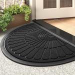 Durable Non-Slip Semicircular Door Mat 17"x30
