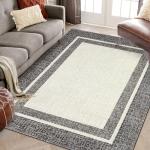 Washable Modern Area Rug 8x10 - Brown