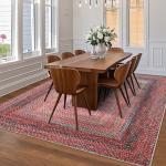 Pink 8x10 Washable Braided Area Rug