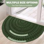 Half Circle Welcome Mat for Indoor/Outdoor Use