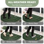 Half Circle Welcome Mat for Indoor/Outdoor Use