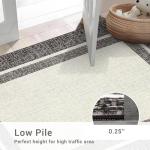 Washable Modern Area Rug 8x10 - Brown