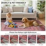 Pink 8x10 Washable Braided Area Rug