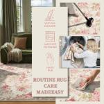 Vintage Floral 8x10 Area Rug in Beige