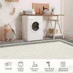 Washable Modern Area Rug 8x10 - Brown