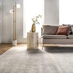 nuLOOM Alice Modern Abstract Light Grey Area Rug