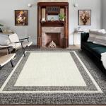 Washable Modern Area Rug 8x10 - Brown