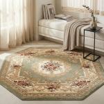 Versailles Collection Floral Motif Area Rug 5' Octagon