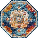 Parker Collection Octagon Rug - 8 Ft Multi Color