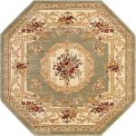 Versailles Collection Floral Motif Area Rug 5' Octagon