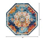 Parker Collection Octagon Rug - 8 Ft Multi Color