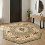 Versailles Collection Floral Motif Area Rug 5' Octagon