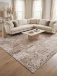 Oregon Collection 6 Ft Square Ivory Low-Pile Rug