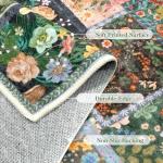 5x7 Washable Soft Dark Brown Patchwork Rug