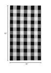 KOZYFLY Black and White Buffalo Plaid Rug 3x5 Ft