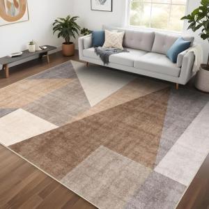 Puino Washable 6x9 Modern Geometric Area Rug