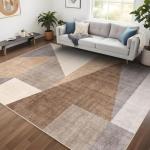 Puino Washable 6x9 Modern Geometric Area Rug