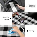 KOZYFLY Black and White Buffalo Plaid Rug 3x5 Ft