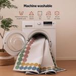 Kids Round Area Rug, Colorful Dots, Soft