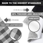 KOZYFLY Black and White Buffalo Plaid Rug 3x5 Ft