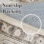 Washable 8x8 Soft Distressed Square Area Rug