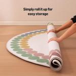 Kids Round Area Rug, Colorful Dots, Soft