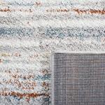 Blue Rust & Ivory Shag Area Rug 8x10